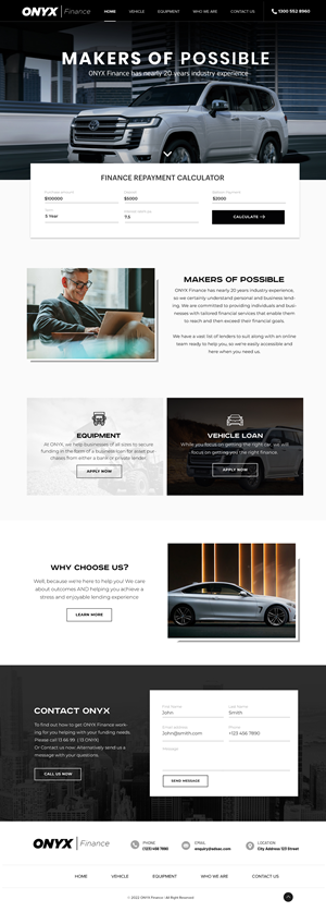 Web Design by Blue Sparrow for ONYX | Design: #28838453