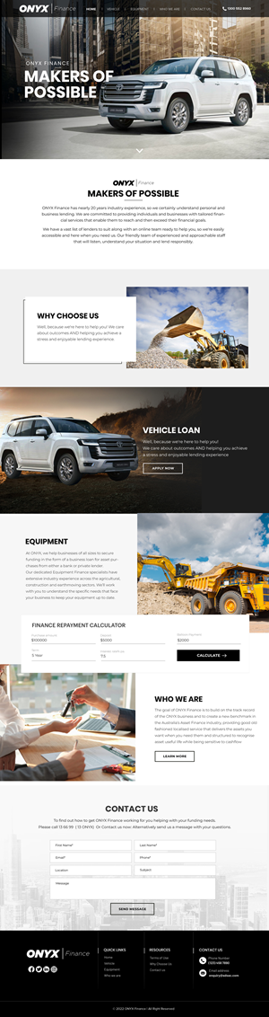 Web Design by Blue Sparrow for ONYX | Design: #28840002