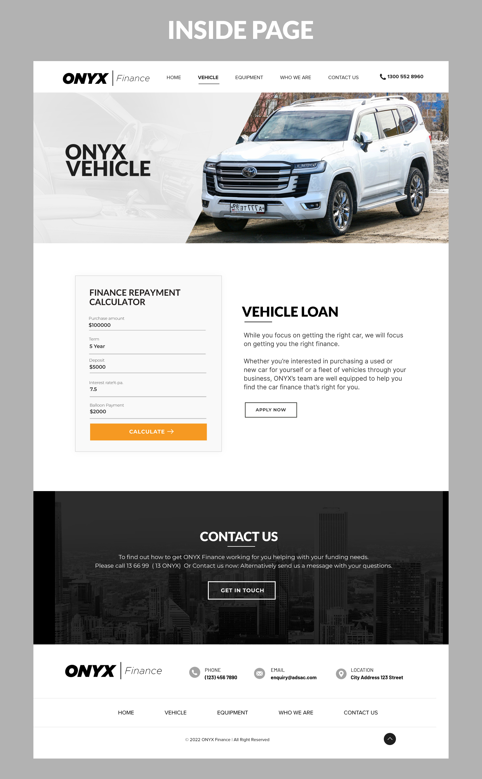 Web Design by Blue Sparrow for ONYX | Design #28841897