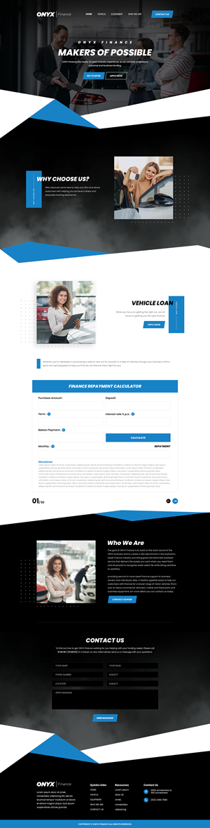 Web Design by Hussan for ONYX | Design: #28841747