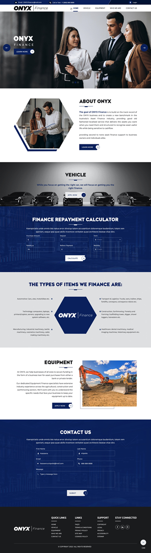 Web Design by pb for ONYX | Design #28838736