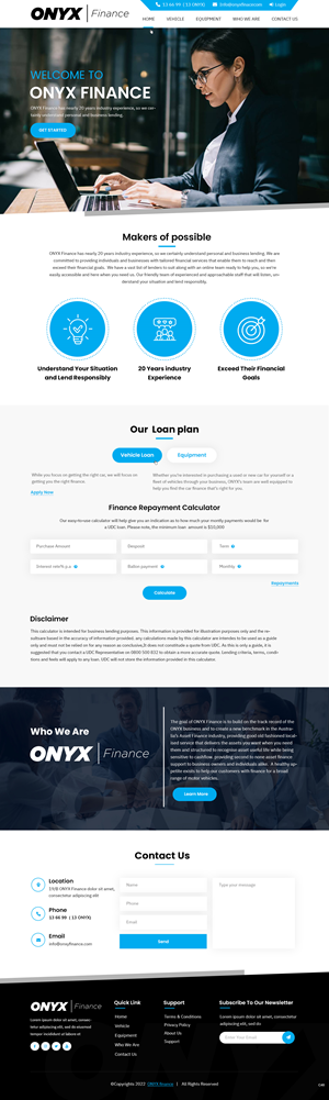 prestige web design for ONYX Finance | Web-Design von pb