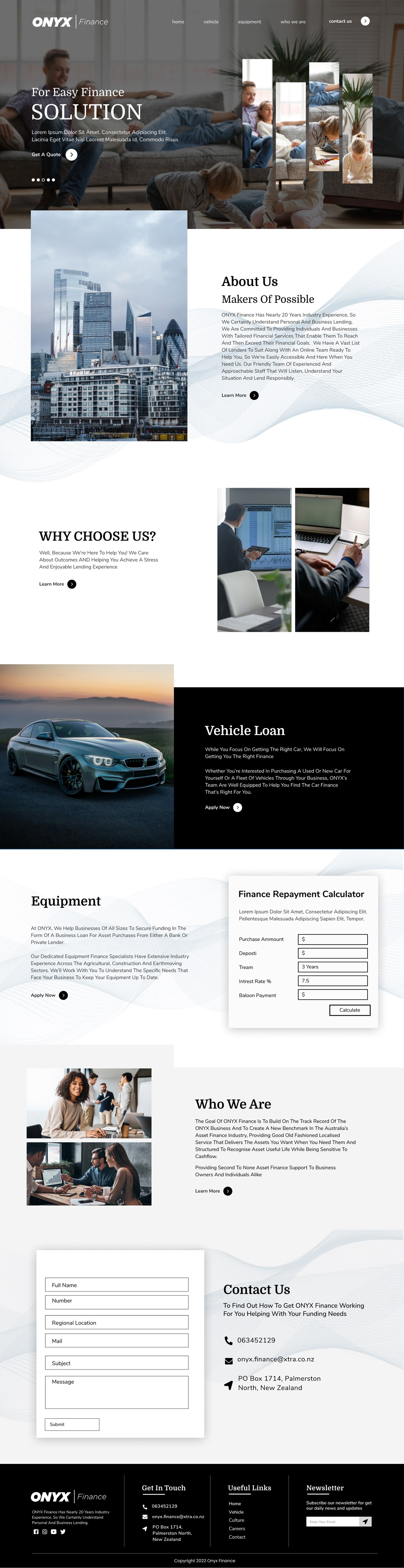 Web Design par Adeel Rahman pour ONYX | Design #28833290