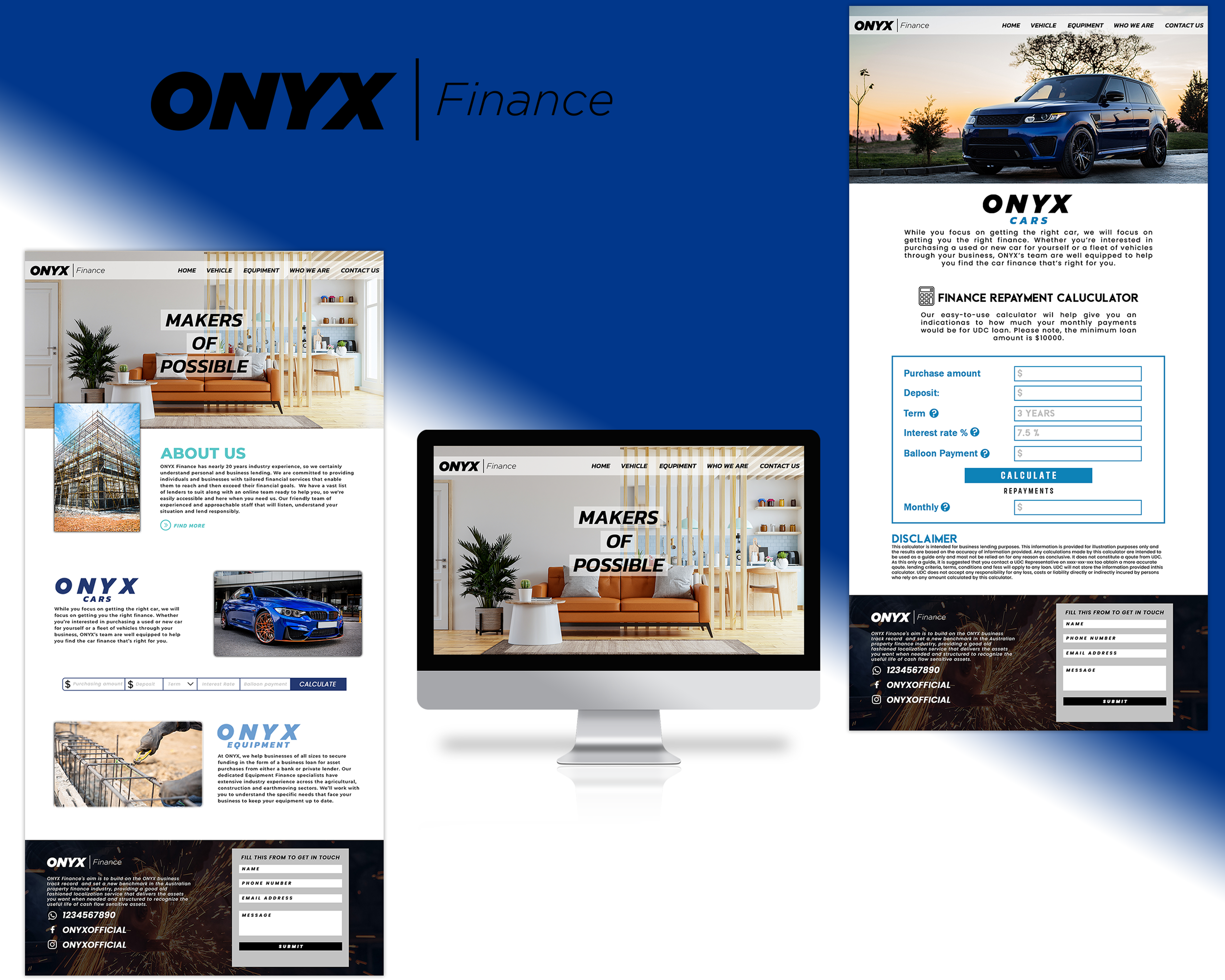 Web Design par Adeel Rahman pour ONYX | Design #28838304