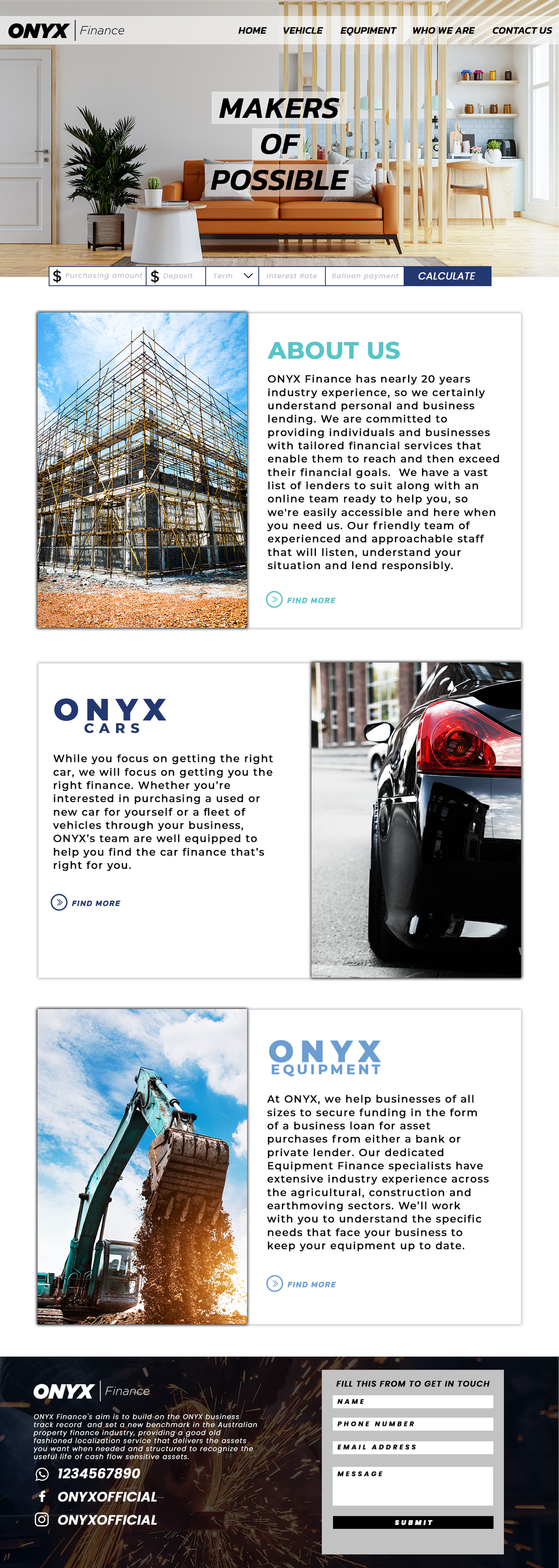Web Design par Adeel Rahman pour ONYX | Design #28840798