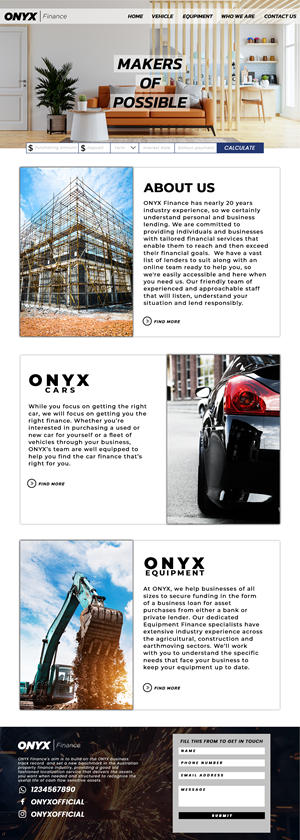 Web Design by Adeel Rahman for ONYX | Design #28842057