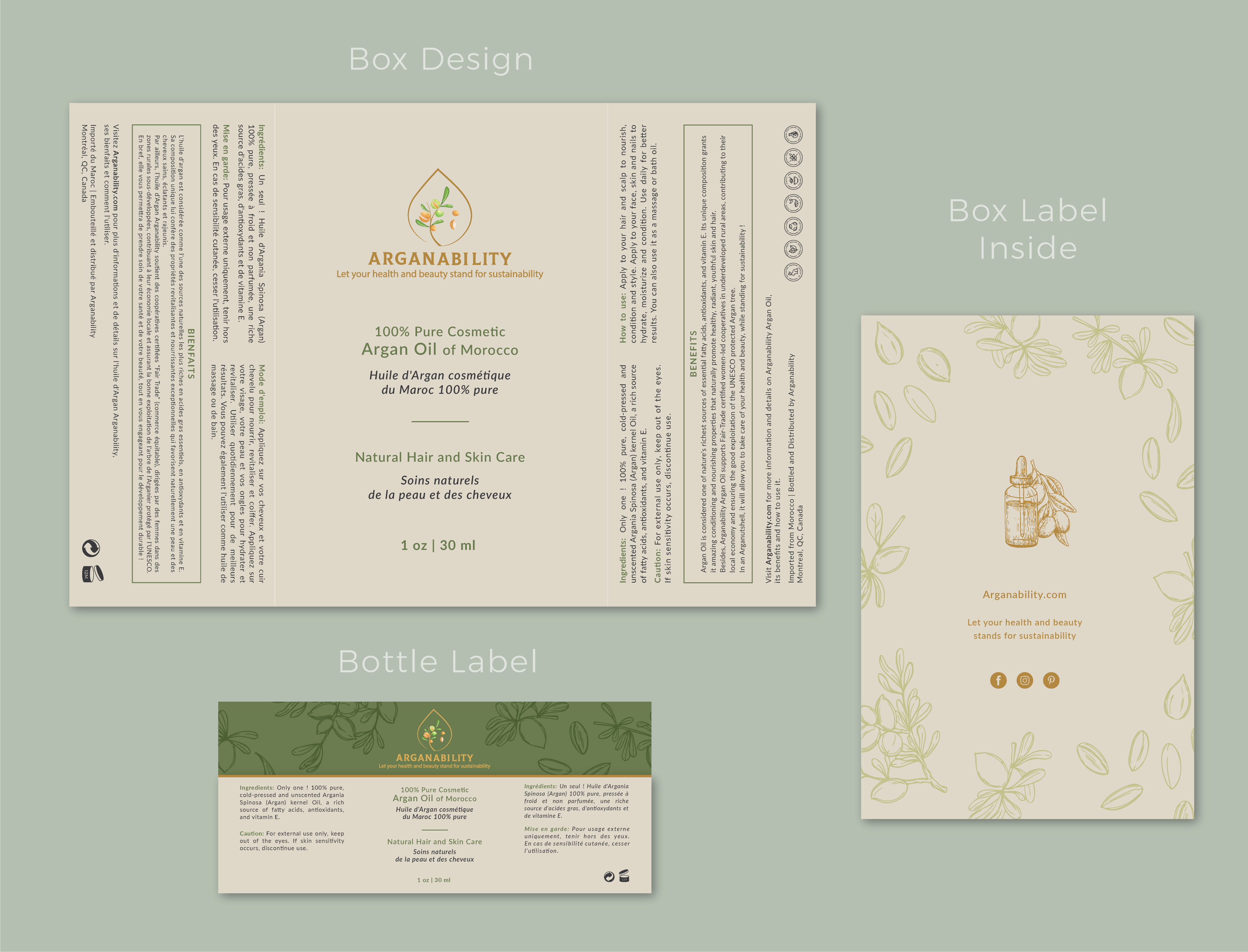 Diseño de Empaque por raphis para Arganability | Diseño #28882374