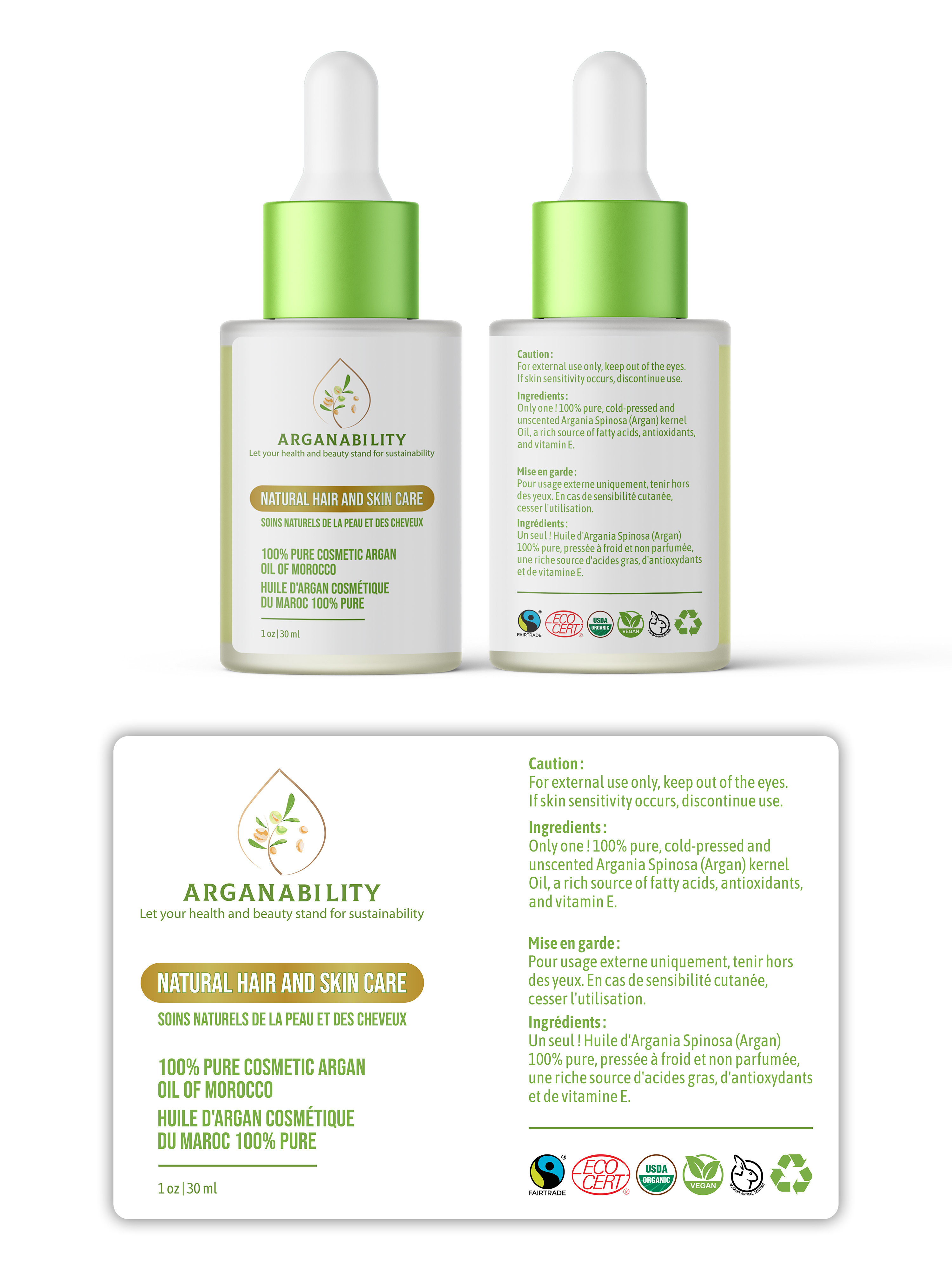 Packaging Design by RenCan for Arganability | Design #28857906