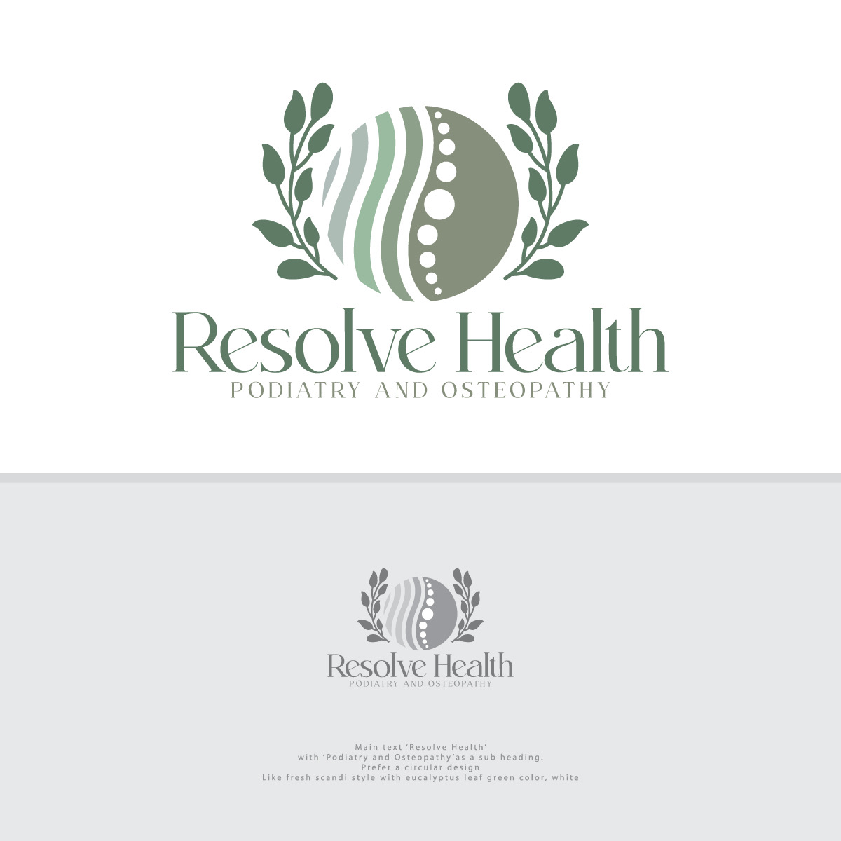 Logo Design by brand maker for Resolve Health Podiatry and Osteopathy | Design #28838006