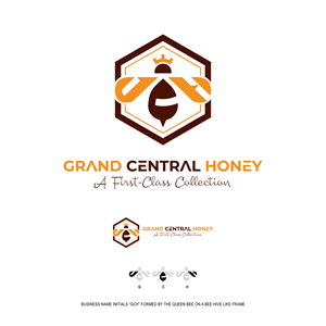 GRAND CENTRAL HONEY    Tagline: A First-Class Collection | Logo Design by ICKE