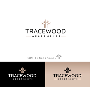 Tracewood Apartments | Logo Design by Birdcage