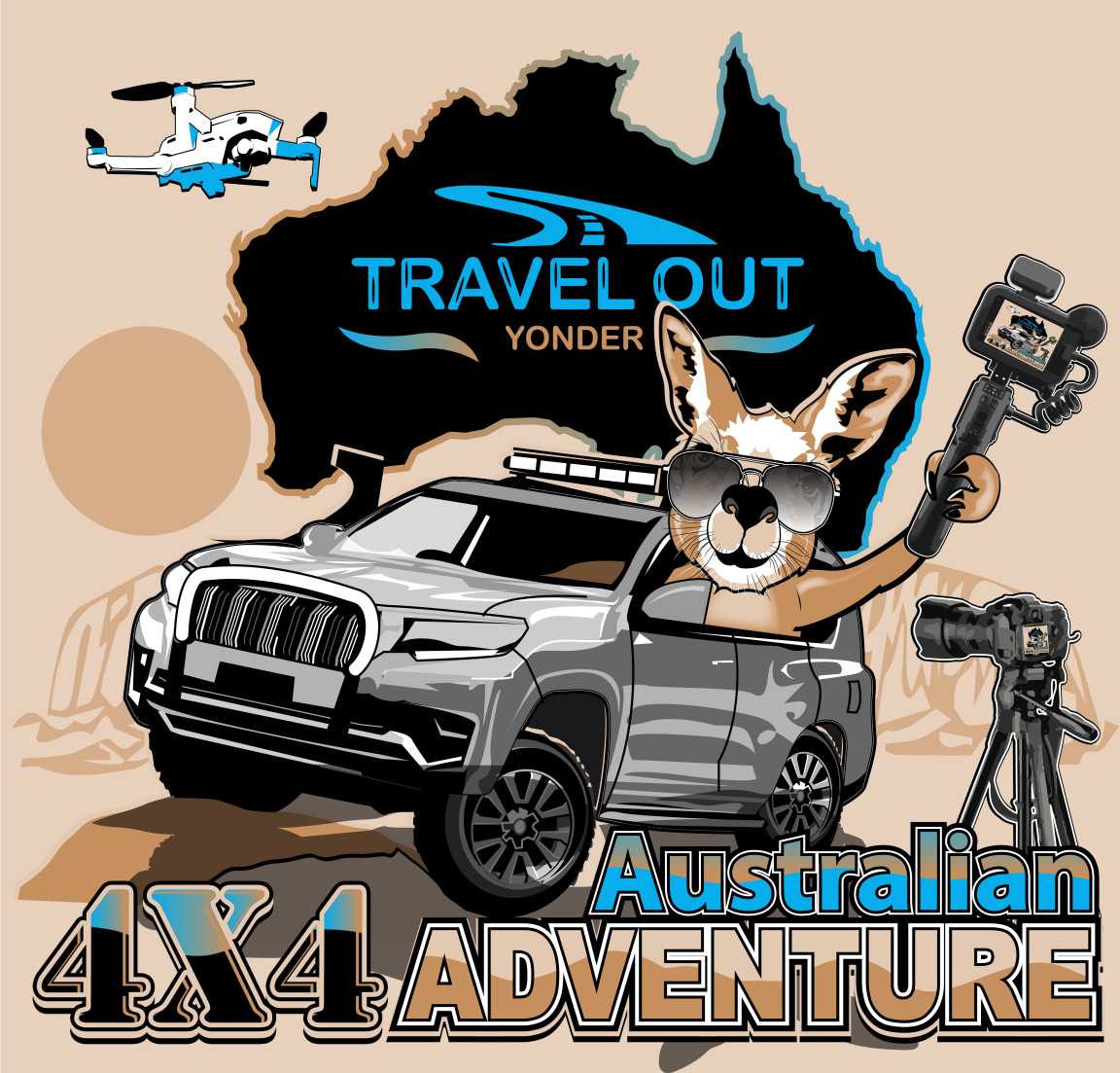 T-shirt Design by Get'n Graphic for Travel Out Yonder | Design #28844846
