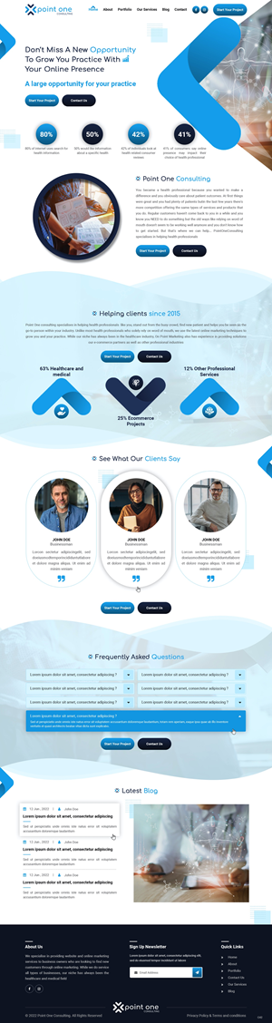 Healthcare marketing Website design | Diseño Web por pb