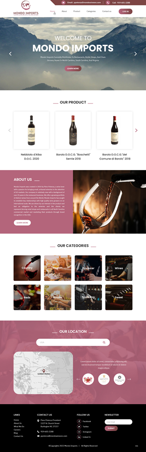 Web Design by pb for Mondo Imports LLC | Design: #28857810
