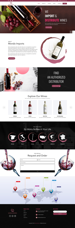 Web Design by sai.designer87 for Mondo Imports LLC | Design #28857533