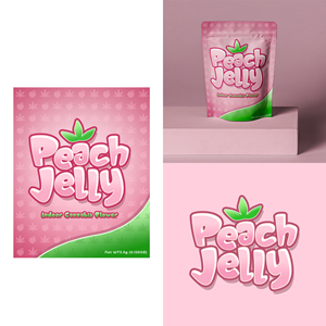 Peach Jelly Bag (Custom Mylar Packaging) Bag for delicious cannabis | Diseño Gráfico por JR Studios
