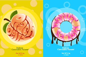 Peach Jelly Bag (Custom Mylar Packaging) Bag for delicious cannabis | Design Graphique par Roger B.