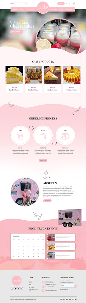 Diseño Web por MAHABA para V's Cakes Cheesecakes | Diseño: #28852890