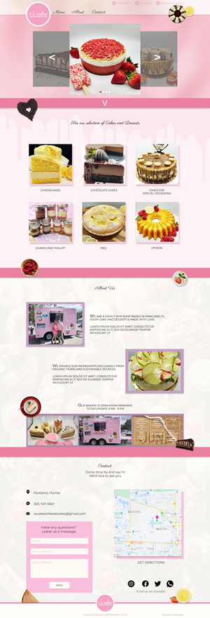Web-Design von C9 Designs für V's Cakes Cheesecakes | Design #28874043