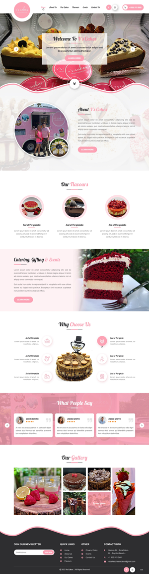 Web-Design von pb für V's Cakes Cheesecakes | Design #28853180