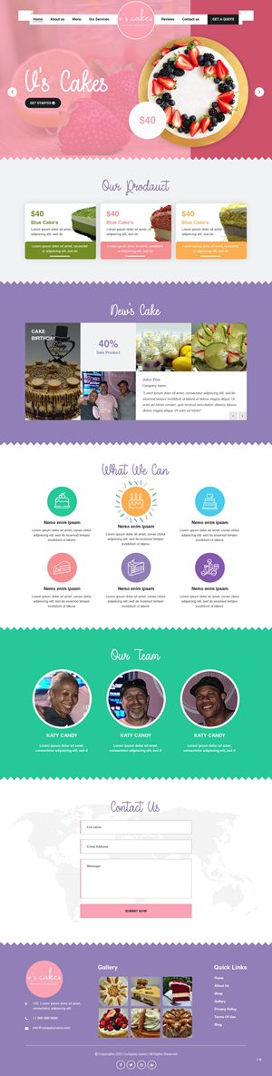 Diseño Web por pb para V's Cakes Cheesecakes | Diseño: #28853183