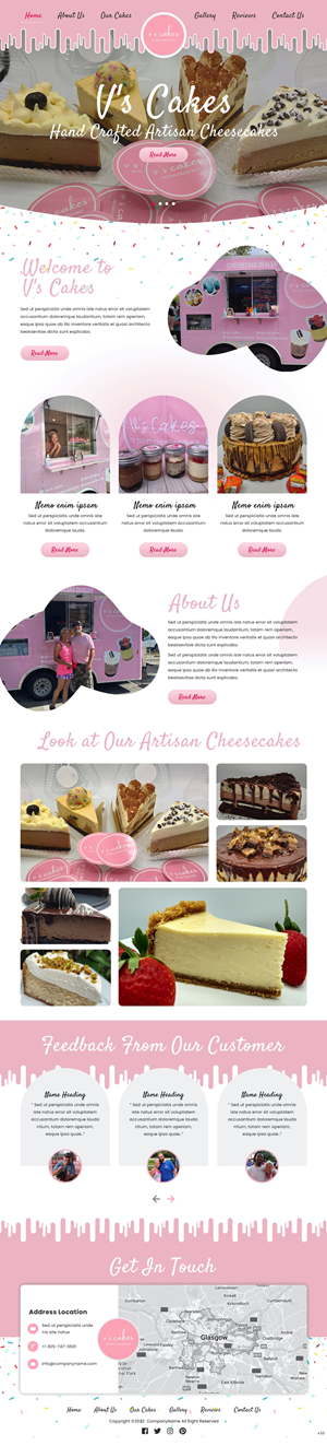 Diseño Web por pb para V's Cakes Cheesecakes | Diseño: #28853186