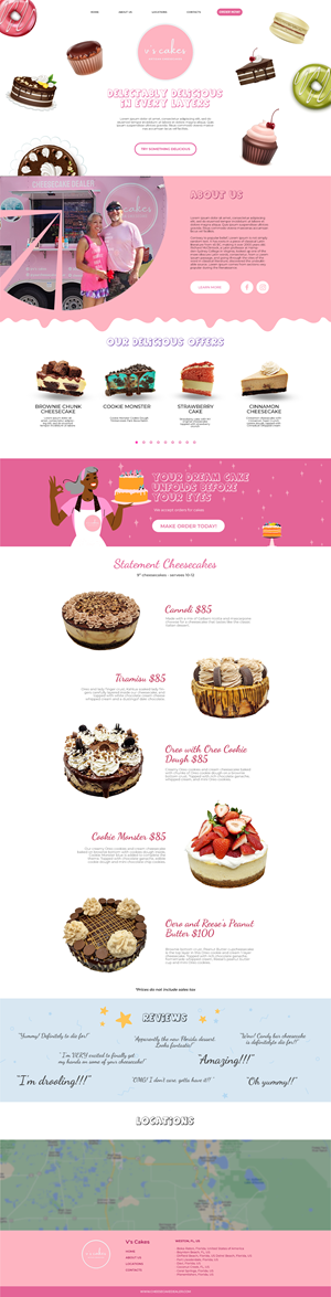 Web-Design von Victor_pro für V's Cakes Cheesecakes | Design #28850330
