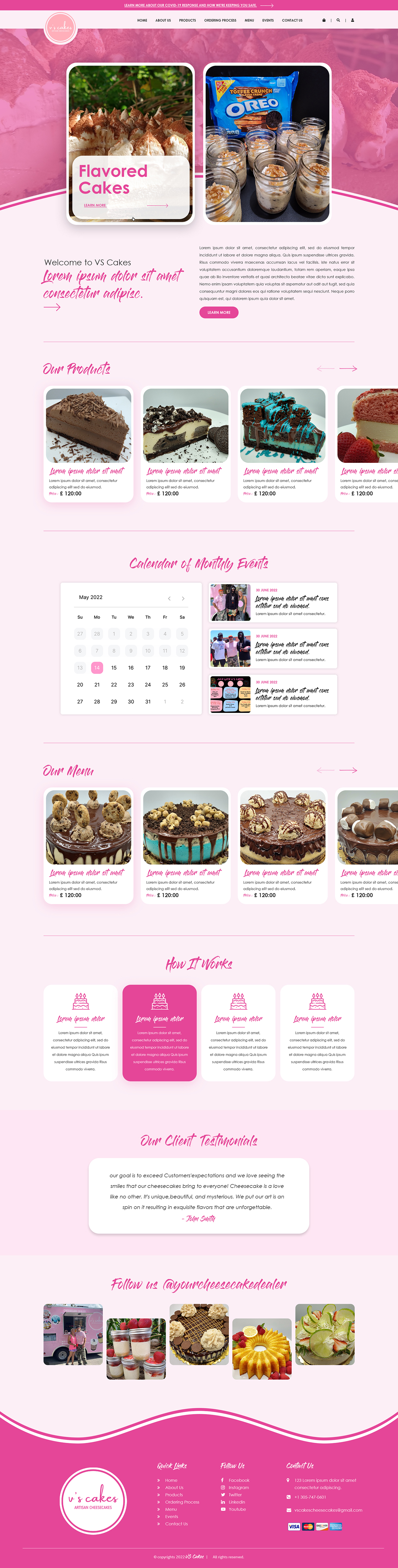 Diseño Web por Titan Eagle para V's Cakes Cheesecakes | Diseño #28853377