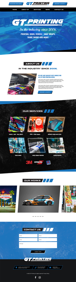 Web Design by MAHABA for GT Printing | Design: #28856356