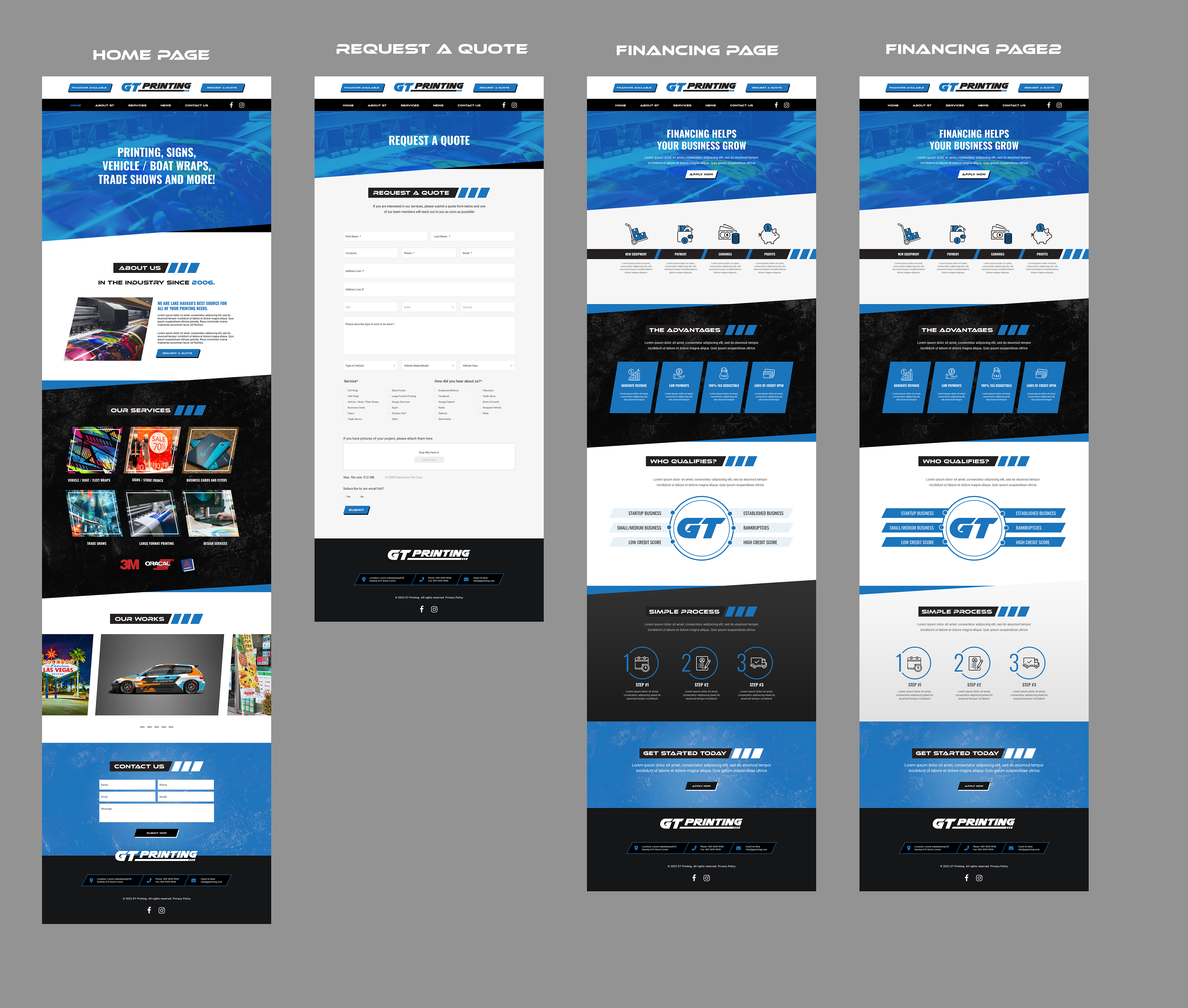 Web-Design von MAHABA für GT Printing | Design #28896012