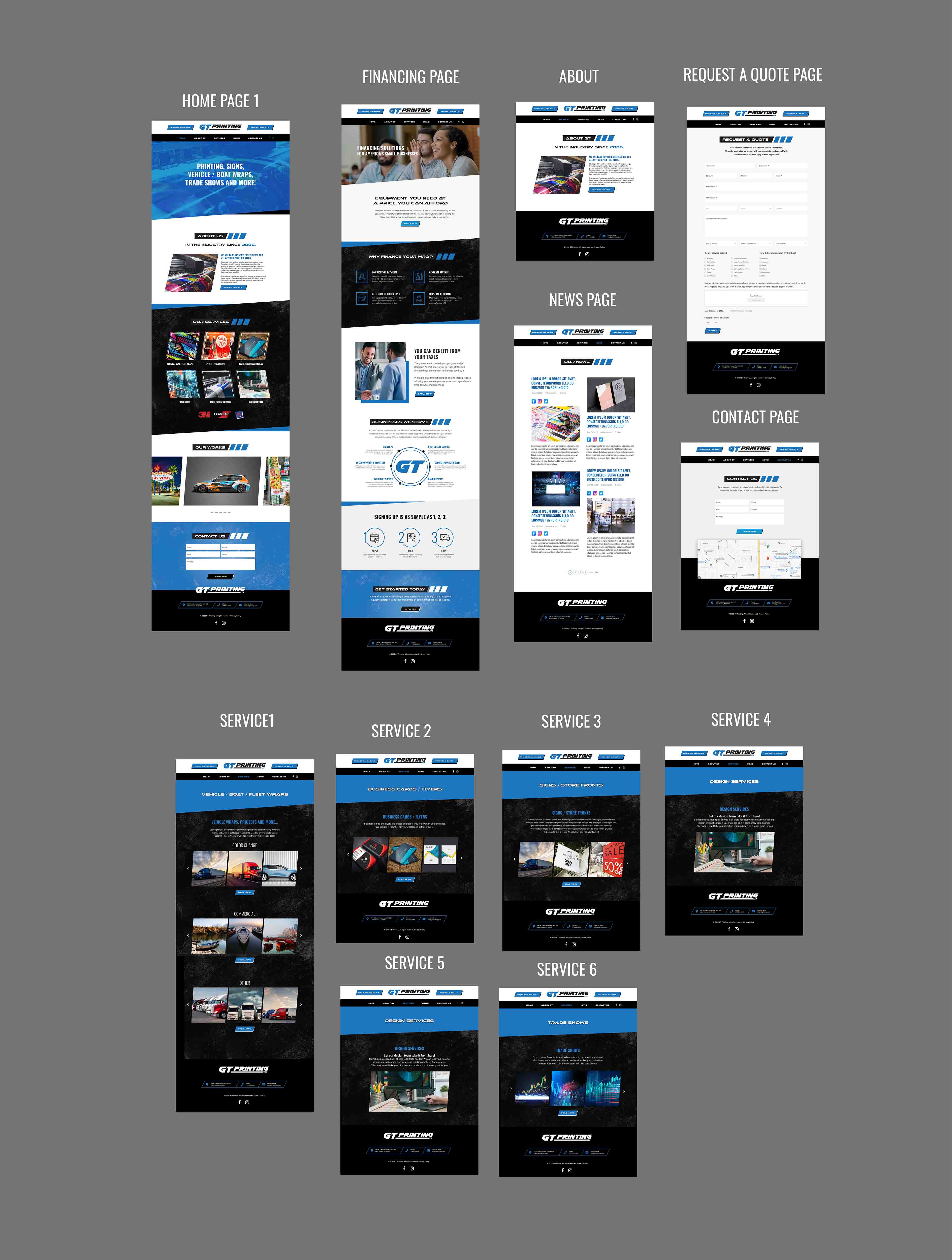 Web Design by MAHABA for GT Printing | Design: #28923406