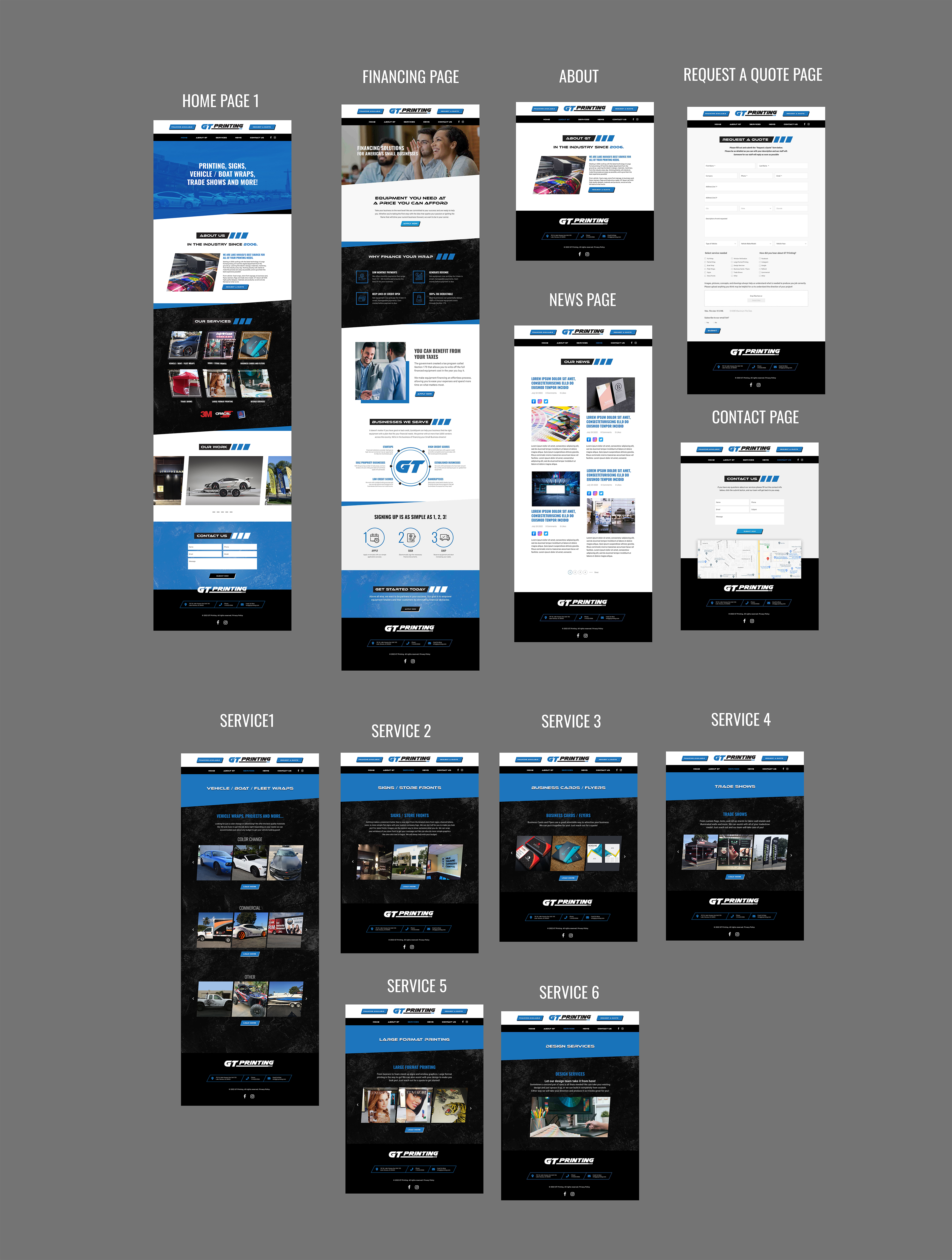 Web Design by MAHABA for GT Printing | Design #28935363