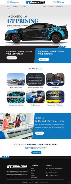 Diseño Web por pb para GT Printing | Diseño: #28857788