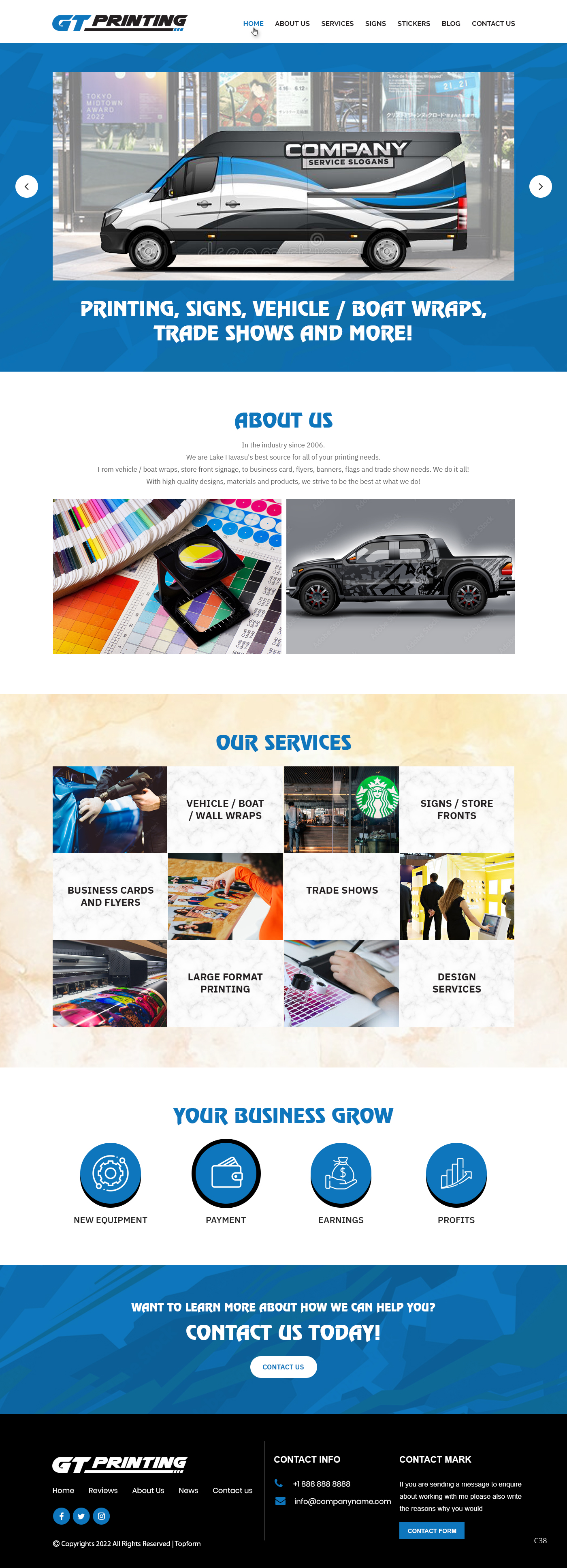 Diseño Web por pb para GT Printing | Diseño #28857789