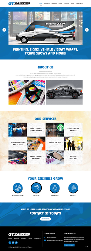 Diseño Web por pb para GT Printing | Diseño: #28857789