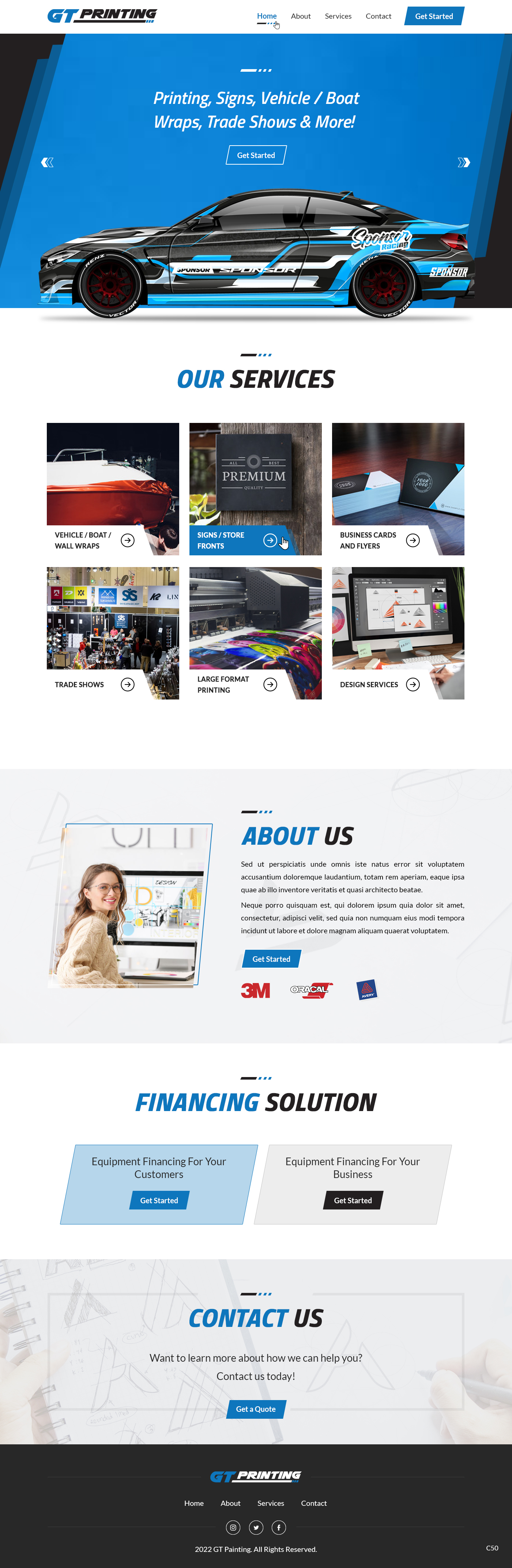 Diseño Web por pb para GT Printing | Diseño #28857795