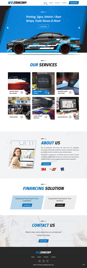 Web Design by pb for GT Printing | Design: #28857795