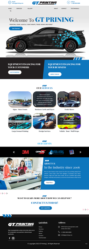 Web Design by pb for GT Printing | Design: #28862716