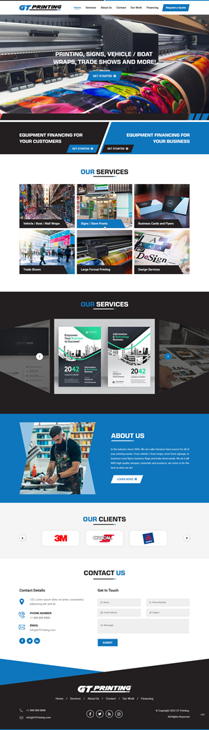Web Design by pb for GT Printing | Design: #28862718