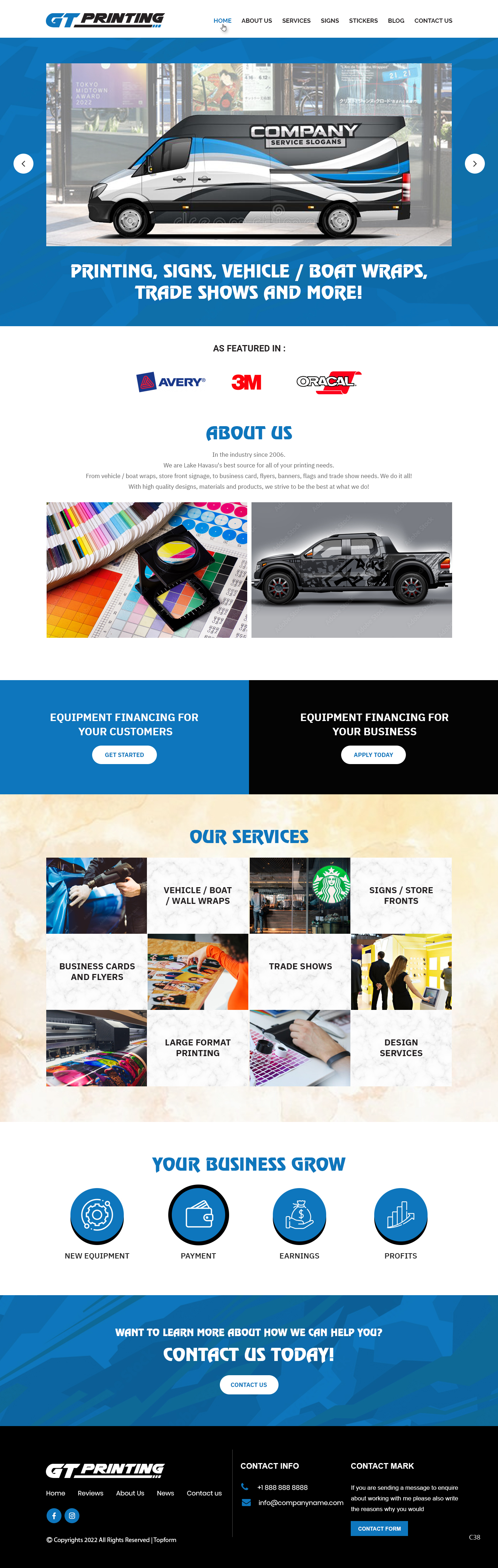 Web Design par pb pour GT Printing | Design #28862719