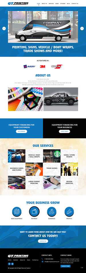 Web Design by pb for GT Printing | Design: #28862719