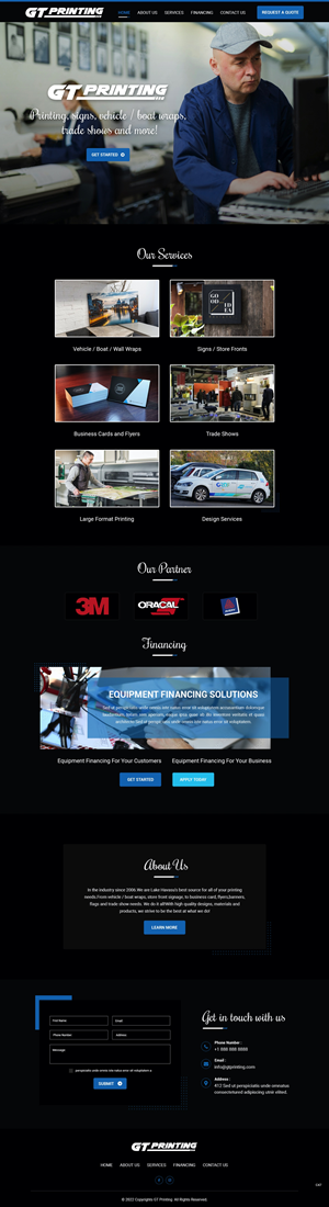 Web Design by pb for GT Printing | Design: #28862736