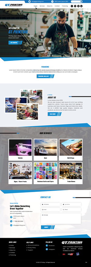Web Design by pb for GT Printing | Design: #28896257