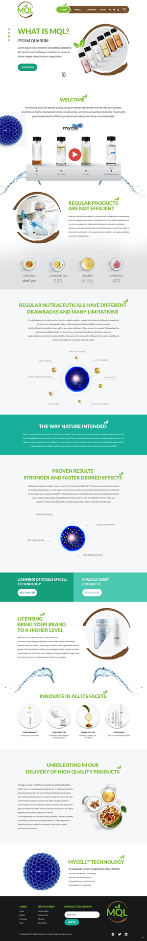 Miracle Quest Life: Future of Optimal Health Web Design Project | Diseño Web por pb