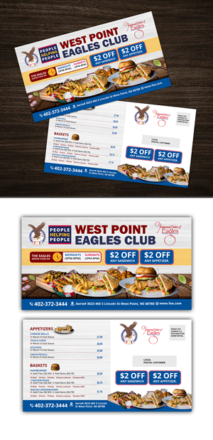 Eagles Club Food Flyer Postcard | Diseño de Flyer por debdesign