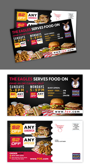 Eagles Club Food Flyer Postcard | Diseño de Flyer por ZeneFashions