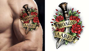 Tattoo  - Molon Labe | Tattoo Design by SAI DESIGNS