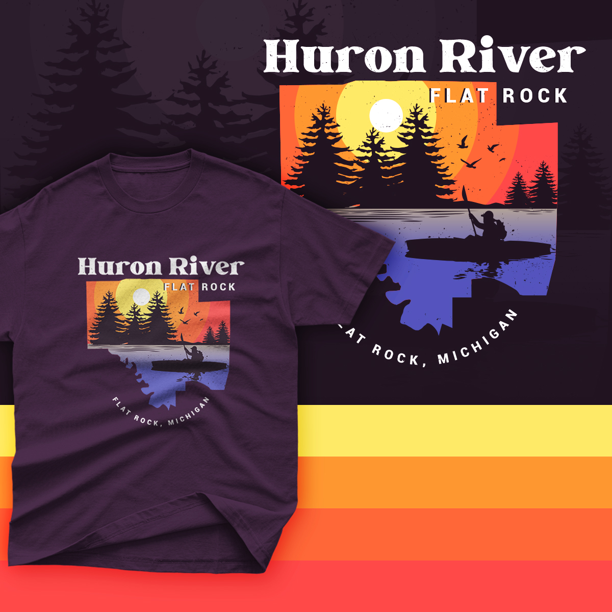 T-Shirt-Design von HUE CREATIVE LAB für Owen Online Stores LLC Huron River Co DBA | Design #28856005
