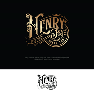 Henry J’s.     Maybe, Speak easy bar | Diseño de Logo por RAMDHONU