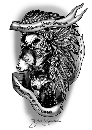 Tattoo Design by Zhor Signatures for this project | Design: #28883887